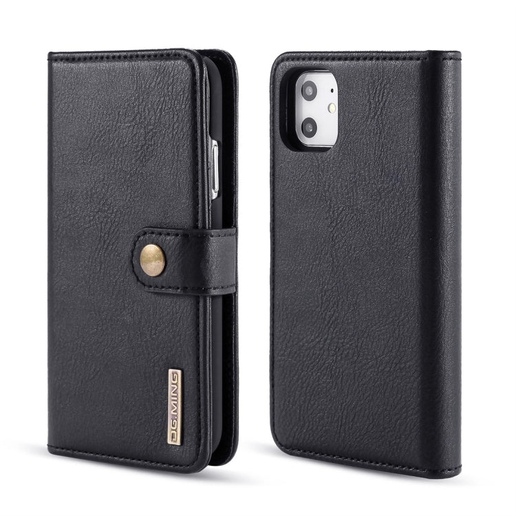 DG.MING Crazy Horse Texture Flip Detachable Magnetic Leather Case with Holder & Card Slots & Wallet
