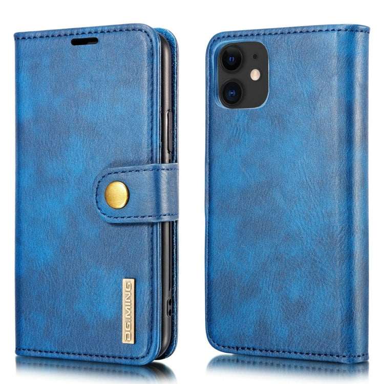DG.MING Crazy Horse Texture Flip Detachable Magnetic Leather Case with Holder & Card Slots & Wallet
