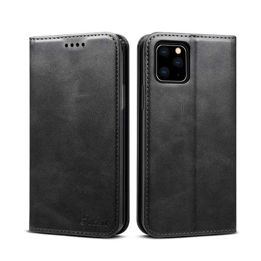 Suteni Calf Texture Horizontal Flip Leather Case with Holder & Card Slots & Wallet for iPhone