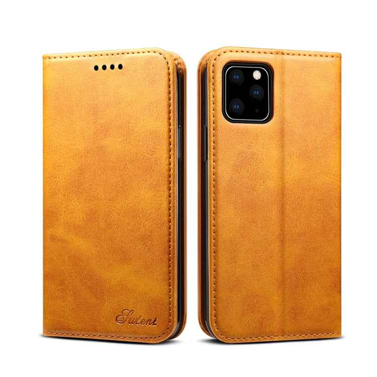 Suteni Calf Texture Horizontal Flip Leather Case with Holder & Card Slots & Wallet for iPhone