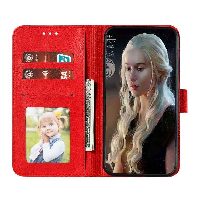 Feather Pattern Litchi Texture Horizontal Flip Leather Case with Wallet & Holder & Card Slots