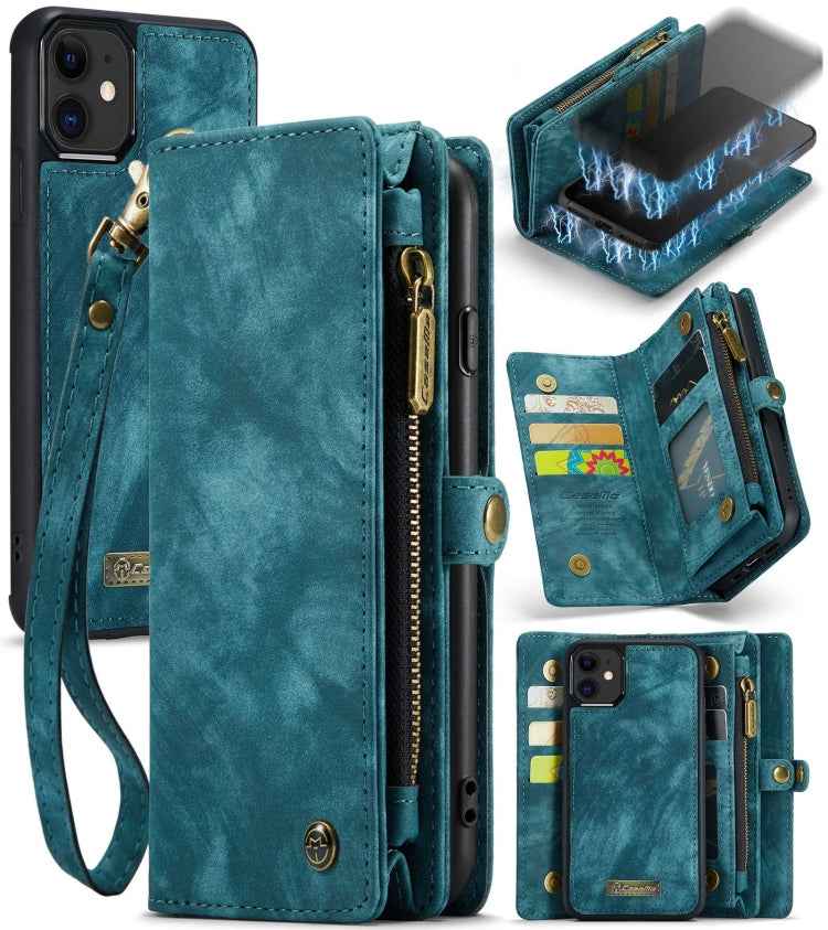 CaseMe-008 Detachable Multifunctional Horizontal Flip Leather Case with Card Slot & Holder & Zipper Wallet & Photo Frame