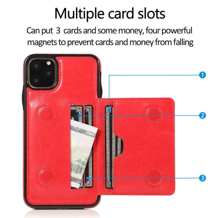 Shockproof PU + TPU Protective Case with Card Slots & Holder