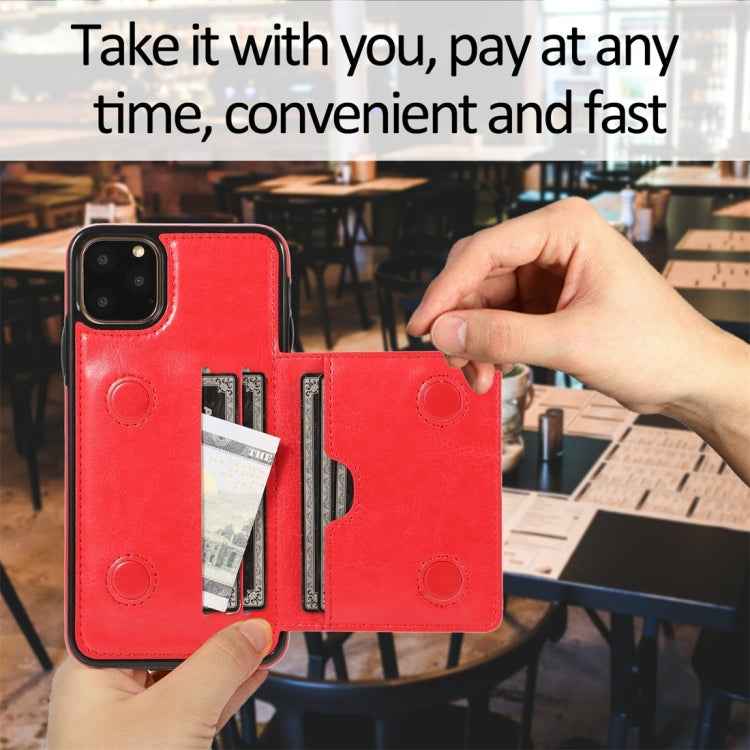 Shockproof PU + TPU Protective Case with Card Slots & Holder