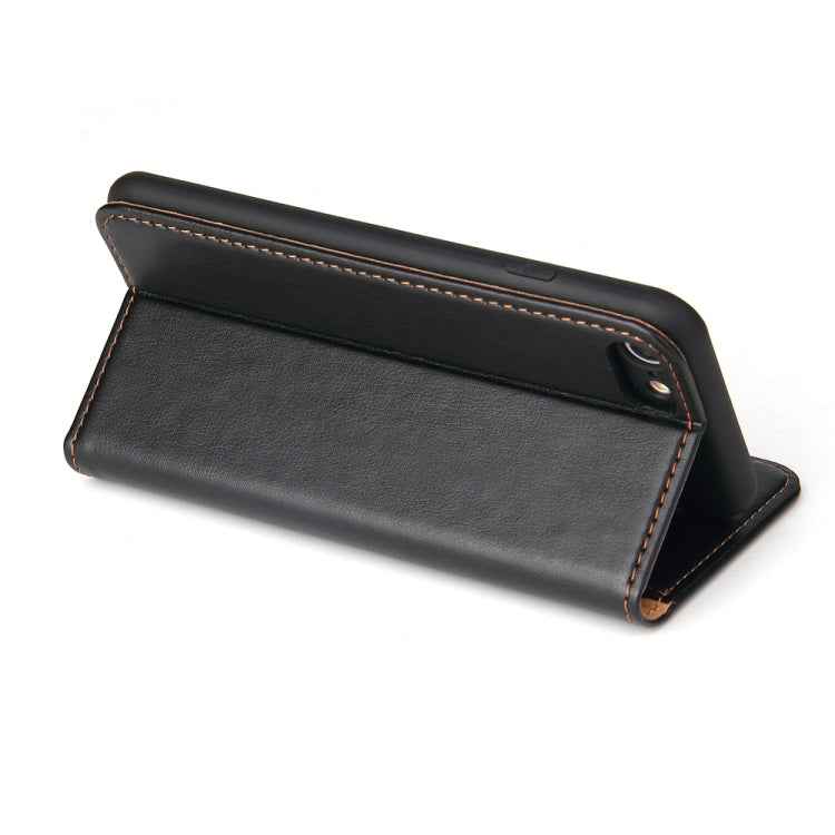 Fierre Shann PU Genuine Leather Texture Horizontal Flip Leather Case with Holder & Card Slots & Wallet For iPhone 8 / 7 / SE 2020, For iPhone 8 / 7 / SE 2022 / SE 2020