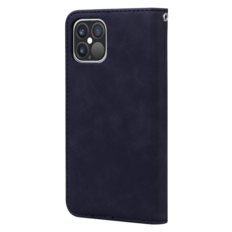 Frosted Business Magnetic Horizontal Flip PU Leather Case with Holder & Card Slot & Lanyard, For iPhone 12 / 12 Pro, For iPhone 12 Pro Max