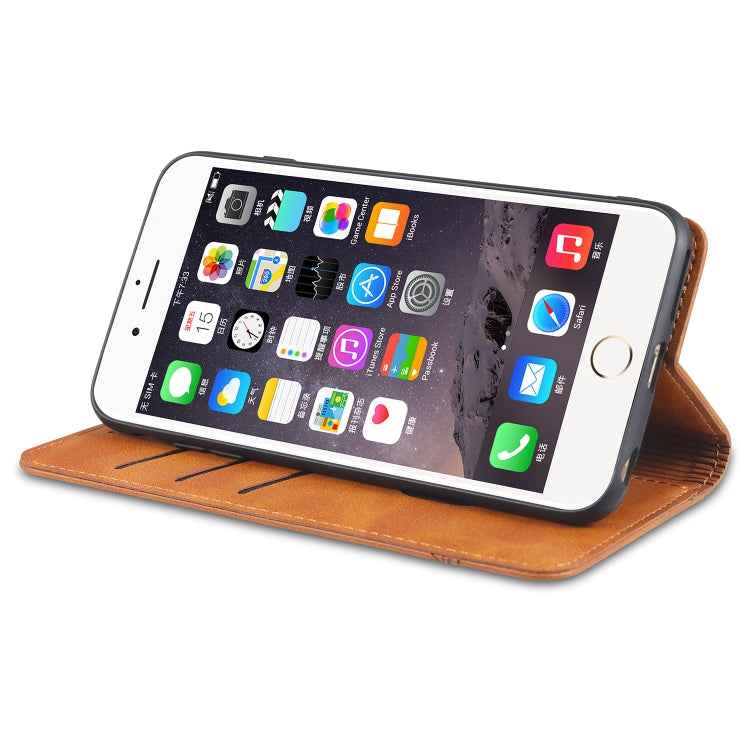AZNS Magnetic Calf Texture Horizontal Flip Leather Case with Card Slots & Holder & Wallet, For iPhone 6, For iPhone 6 Plus, For iPhone 8 / 7, For iPhone 8 Plus/7 Plus, For iPhone XR, For iPhone XS Max