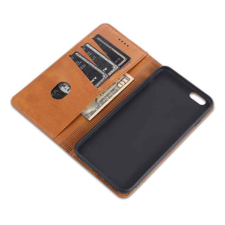AZNS Magnetic Calf Texture Horizontal Flip Leather Case with Card Slots & Holder & Wallet, For iPhone 6, For iPhone 6 Plus, For iPhone 8 / 7, For iPhone 8 Plus/7 Plus, For iPhone XR, For iPhone XS Max