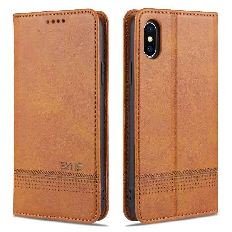 AZNS Magnetic Calf Texture Horizontal Flip Leather Case with Card Slots & Holder & Wallet, For iPhone 6, For iPhone 6 Plus, For iPhone 8 / 7, For iPhone 8 Plus/7 Plus, For iPhone XR, For iPhone XS Max