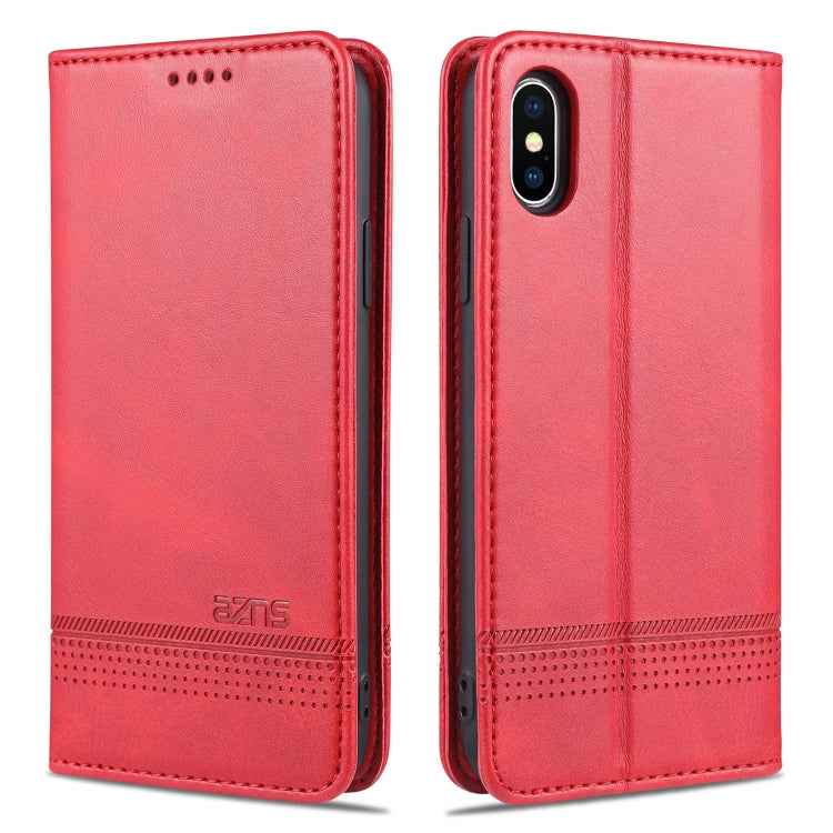 AZNS Magnetic Calf Texture Horizontal Flip Leather Case with Card Slots & Holder & Wallet, For iPhone 6, For iPhone 6 Plus, For iPhone 8 / 7, For iPhone 8 Plus/7 Plus, For iPhone XR, For iPhone XS Max