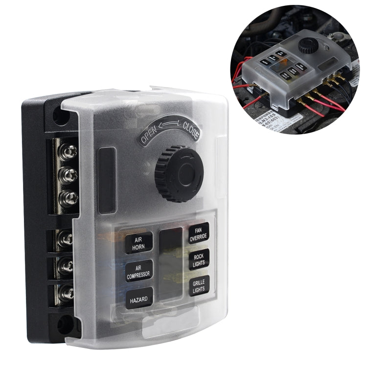 WUPP ZH-1222A1 High Current Independent Positive and Negative 6-way LED Indicator Plug Fuse Box