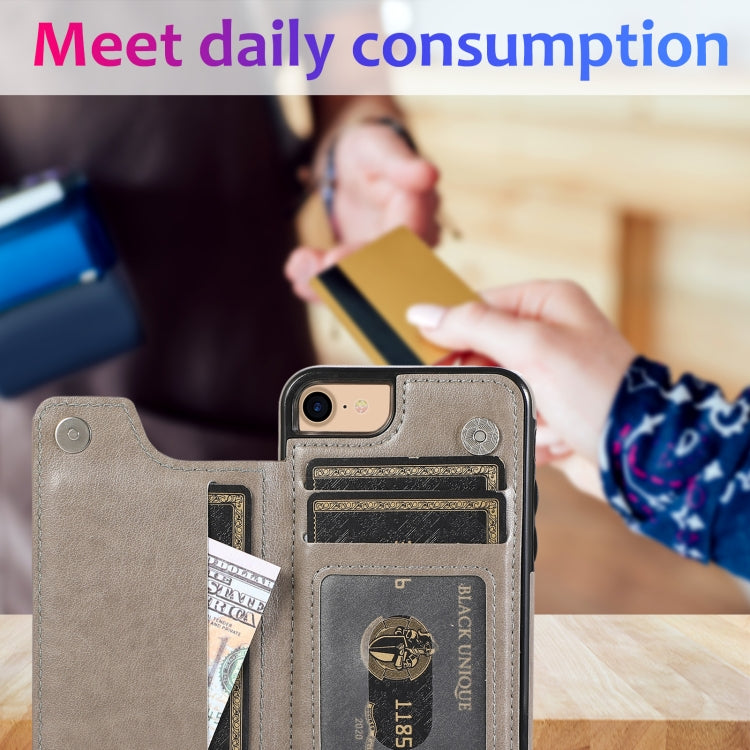 Double Buckle Mandala Pattern PU+TPU Protective Case with Card Slots & Holder & Photo Frame, For iPhone SE 2022 / SE 2020 / 8 / 7, For iPhone 7 Plus / 8 Plus, For iPhone X / XS, For iPhone XR, For iPhone XS Max, For iPhone 11, For iPhone 11 Pro        ...
