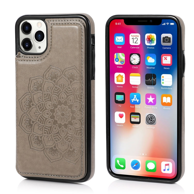 Double Buckle Mandala Pattern PU+TPU Protective Case with Card Slots & Holder & Photo Frame, For iPhone SE 2022 / SE 2020 / 8 / 7, For iPhone 7 Plus / 8 Plus, For iPhone X / XS, For iPhone XR, For iPhone XS Max, For iPhone 11, For iPhone 11 Pro        ...