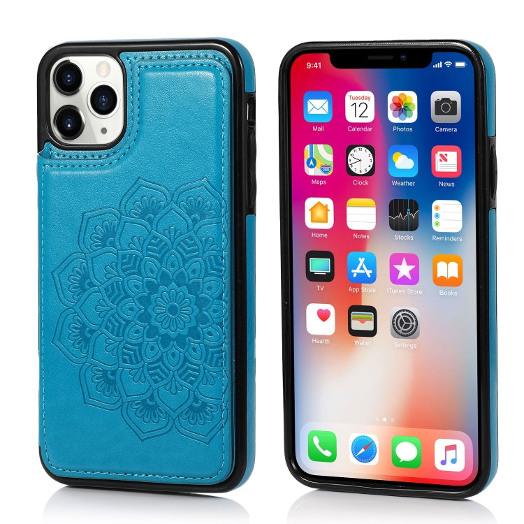 Double Buckle Mandala Pattern PU+TPU Protective Case with Card Slots & Holder & Photo Frame, For iPhone SE 2022 / SE 2020 / 8 / 7, For iPhone 7 Plus / 8 Plus, For iPhone X / XS, For iPhone XR, For iPhone XS Max, For iPhone 11, For iPhone 11 Pro        ...