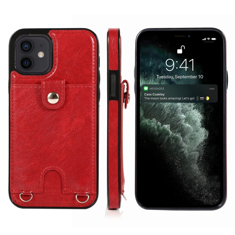 Shockproof PU Leather + TPU Protective Case with Card Slot & Lanyard, For iPhone 12 mini, For iPhone 12 / 12 Pro, For iPhone 12 Pro Max