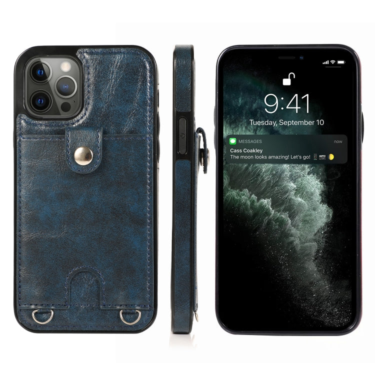 Shockproof PU Leather + TPU Protective Case with Card Slot & Lanyard, For iPhone 12 mini, For iPhone 12 / 12 Pro, For iPhone 12 Pro Max