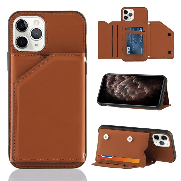 Skin Feel PU + TPU + PC Back Cover Shockproof Case with Card Slots & Holder & Photo Frame, For iPhone X / XS, For iPhone XR, For iPhone XS Max, For iPhone 11 Pro, For iPhone 11, For iPhone 11 Pro Max, For iPhone 12 mini, For iPhone 12 / 12 Pro         ...