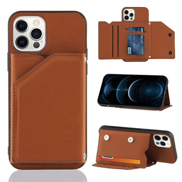 Skin Feel PU + TPU + PC Back Cover Shockproof Case with Card Slots & Holder & Photo Frame, For iPhone X / XS, For iPhone XR, For iPhone XS Max, For iPhone 11 Pro, For iPhone 11, For iPhone 11 Pro Max, For iPhone 12 mini, For iPhone 12 / 12 Pro         ...