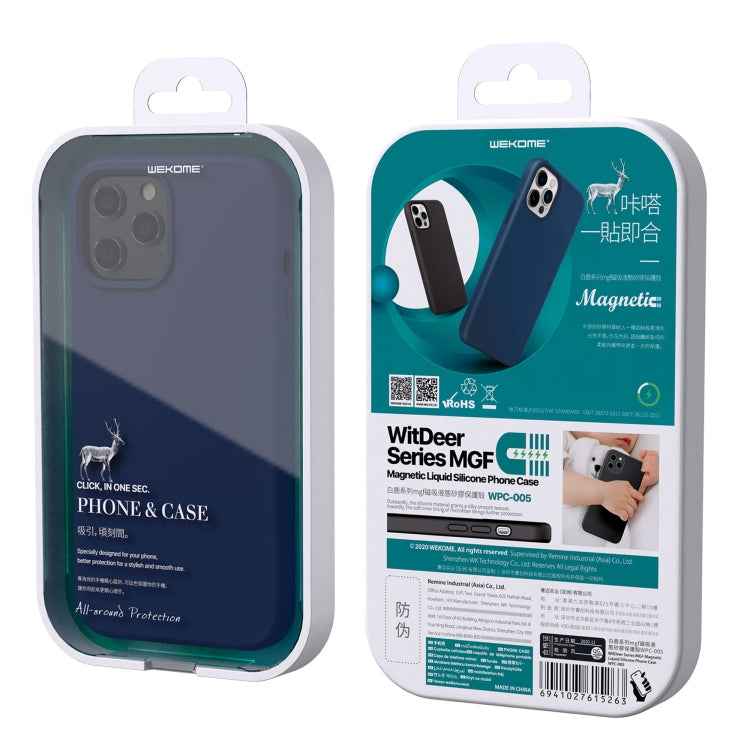 WK WPC-005 iDeal Series Magnetic Liquid Silicone Full Coverage Shockproof Magsafe Case with Magsafe Charging Magnet, For iPhone 12 Mini, For iPhone 12 / 12 Pro, For iPhone 12 Pro Max