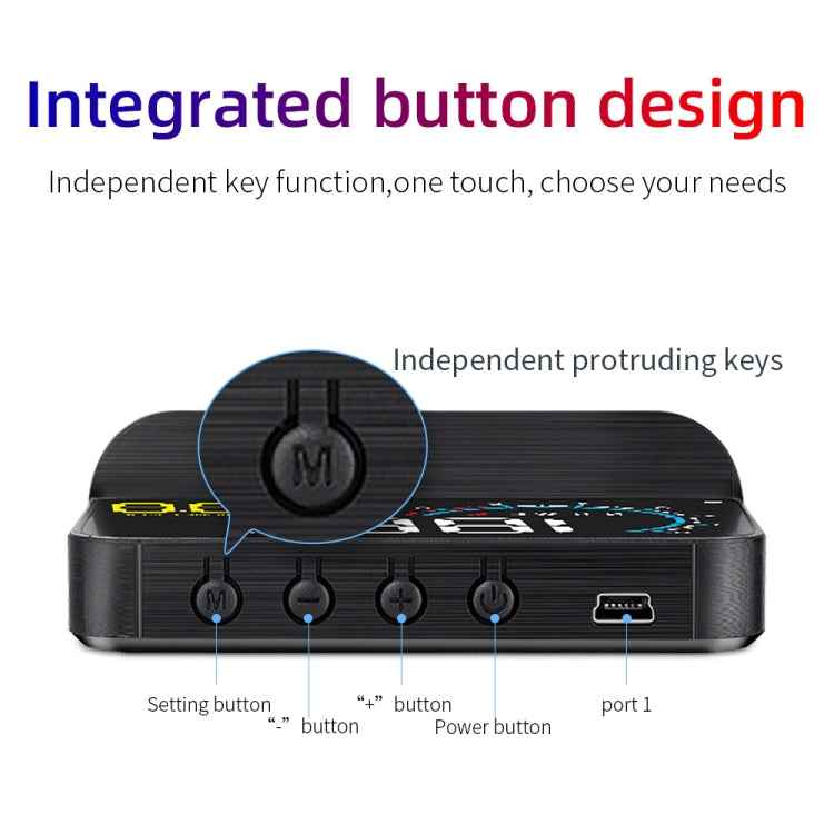 M12 OBD2 + GPS Mode Car Head-up Display HUD Overspeed / Speed / Water Temperature / Low Voltage / Fault Alarm
