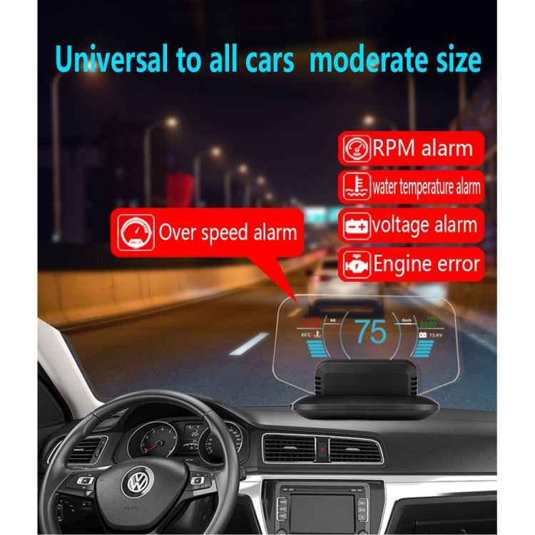C1 OBD2 + GPS Mode Car HUD Head-up Display Compass / Speed / Water Temperature / Voltage Display / Speed / Fault Alarm / Navigation Function