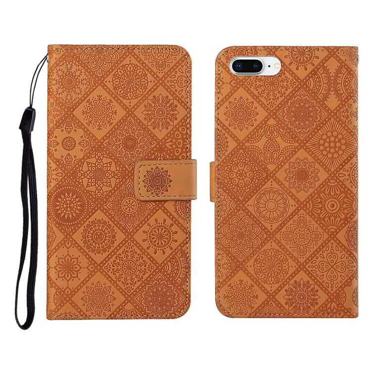 Ethnic Style Embossed Pattern Horizontal Flip Leather Case with Holder & Card Slots & Wallet & Lanyard, For iPhone 6, For iPhone 6 Plus, For iPhone 8 Plus / 7 Plus, For iPhone 11, For iPhone 11 Pro, For iPhone 11 Pro Max