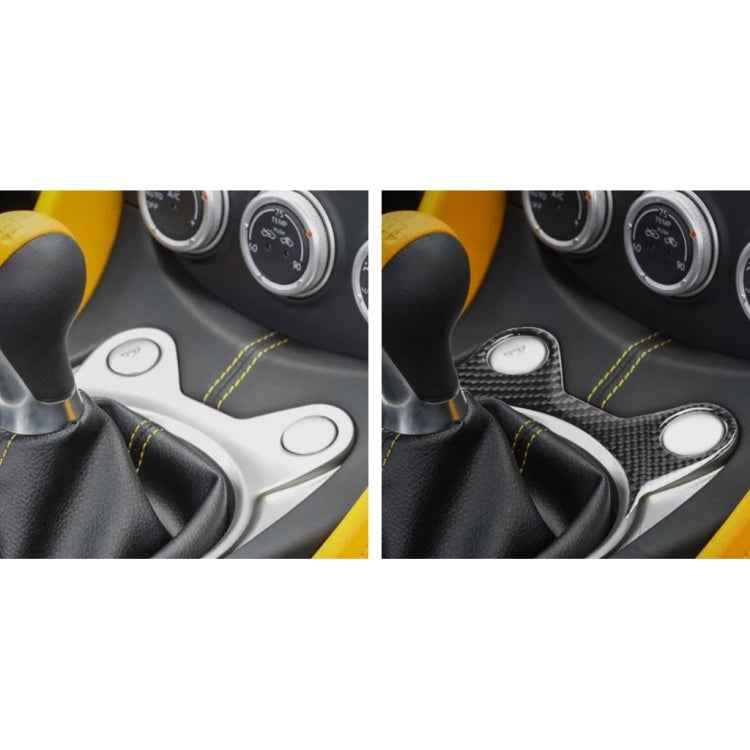 Car Carbon Fiber Half Gear Position Console Panel Decorative Sticker for Nissan 370Z Z34 2009-, Left and Right Drive Universal