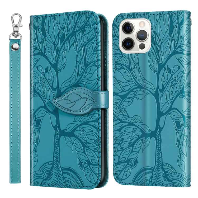 Life of Tree Embossing Pattern Horizontal Flip Leather Case with Holder & Card Slot & Wallet & Photo Frame & Lanyard, For iPhone 12 Pro Max, For iPhone X / XS, For iPhone XR, For iPhone XS Max