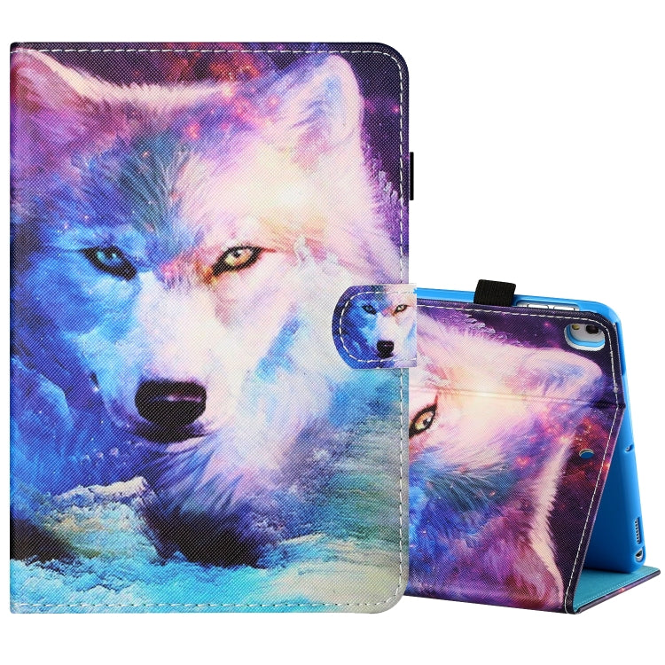 Sewing Thread Horizontal Painted Flat Leather Case with Pen Cover & Anti Skid Strip & Card Slot & Holder & Sleep / Wake-up Function, For iPad Mini 5 / 4 / 3 / 2 / 1, For iPad 10.2 / iPad Air 10.5 (2019), For iPad Pro 11 inch (2020) / (2018), For iPad Air