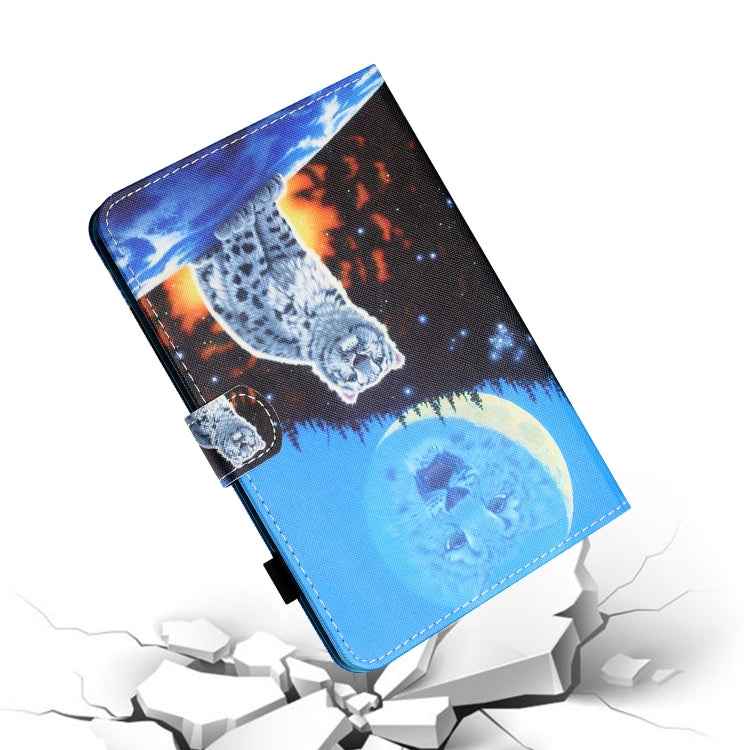 Sewing Thread Horizontal Painted Flat Leather Case with Pen Cover & Anti Skid Strip & Card Slot & Holder & Sleep / Wake-up Function, For iPad Air 2, For  iPad 9.7 (2018) / (2017), For iPad Air 2022 / 2020 10.9