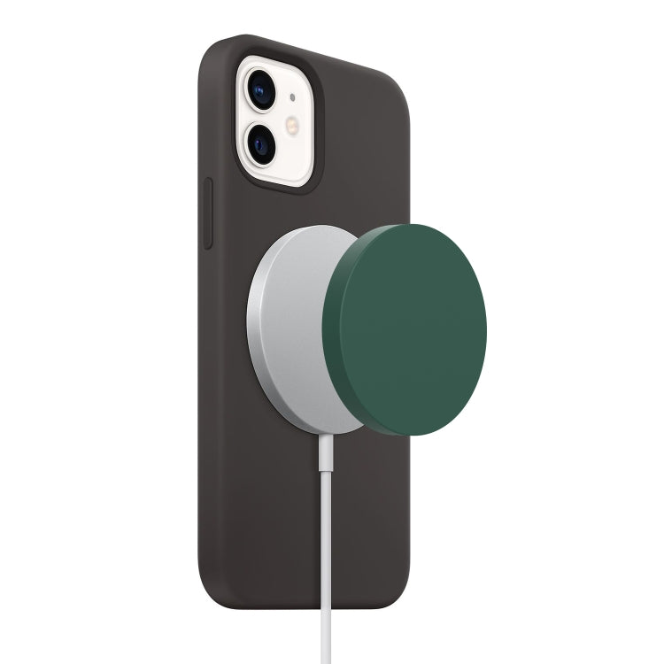 Magsafe Wireless Charger Silicone Protective Case, Wine Red, Green, Warm White, Light Purple, Dark Blue, Pink, Black, Red, Grey