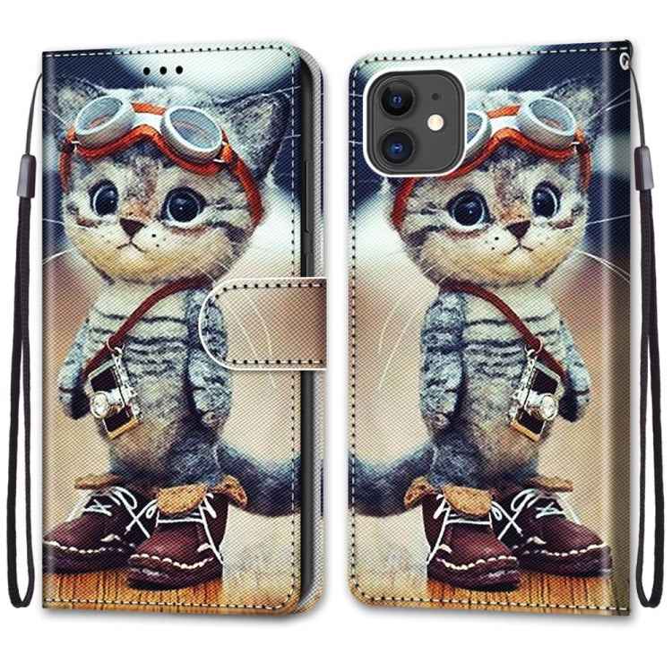 Coloured Drawing Cross Texture Horizontal Flip PU Leather Case with Holder & Card Slots & Wallet & Lanyard, For iPhone 11, For iPhone 11 Pro