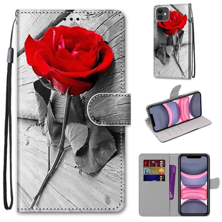 Coloured Drawing Cross Texture Horizontal Flip PU Leather Case with Holder & Card Slots & Wallet & Lanyard, For iPhone 11, For iPhone 11 Pro