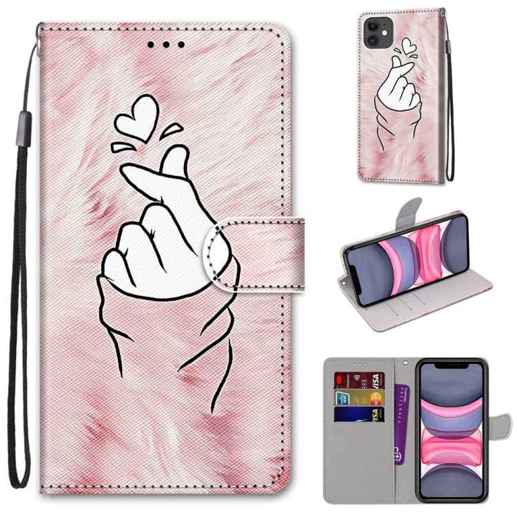 Coloured Drawing Cross Texture Horizontal Flip PU Leather Case with Holder & Card Slots & Wallet & Lanyard, For iPhone 11, For iPhone 11 Pro