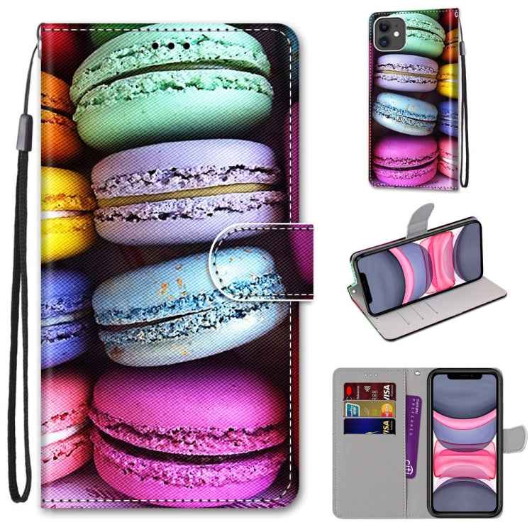 Coloured Drawing Cross Texture Horizontal Flip PU Leather Case with Holder & Card Slots & Wallet & Lanyard, For iPhone 11, For iPhone 11 Pro