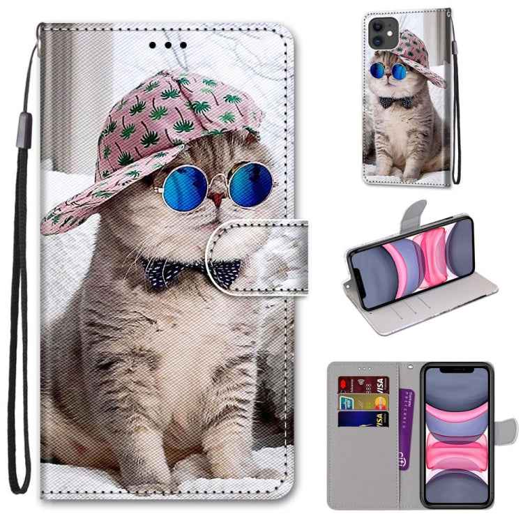 Coloured Drawing Cross Texture Horizontal Flip PU Leather Case with Holder & Card Slots & Wallet & Lanyard, For iPhone 11, For iPhone 11 Pro