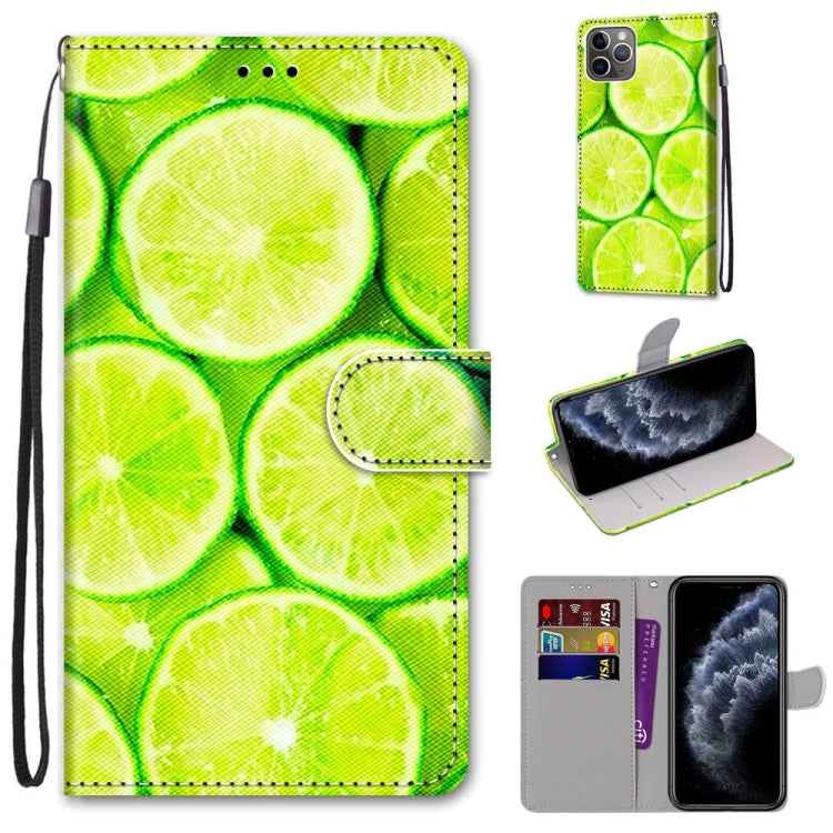 Coloured Drawing Cross Texture Horizontal Flip PU Leather Case with Holder & Card Slots & Wallet & Lanyard, For iPhone 11, For iPhone 11 Pro