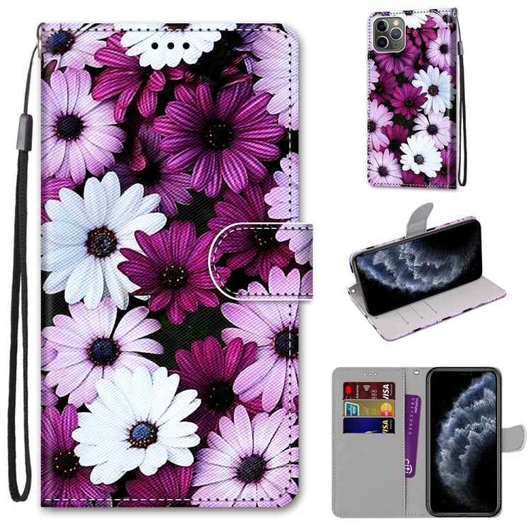 Coloured Drawing Cross Texture Horizontal Flip PU Leather Case with Holder & Card Slots & Wallet & Lanyard, For iPhone 11, For iPhone 11 Pro