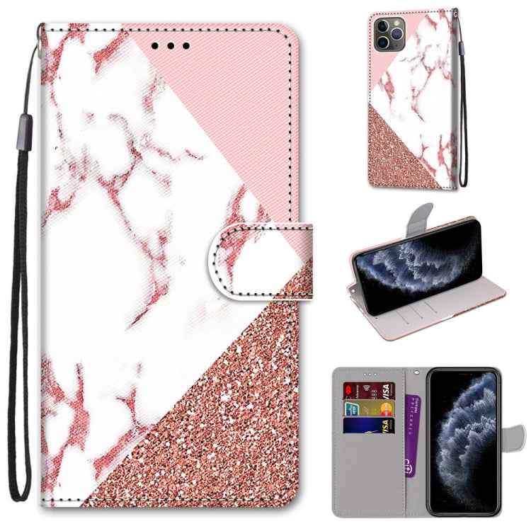 Coloured Drawing Cross Texture Horizontal Flip PU Leather Case with Holder & Card Slots & Wallet & Lanyard, For iPhone 11, For iPhone 11 Pro