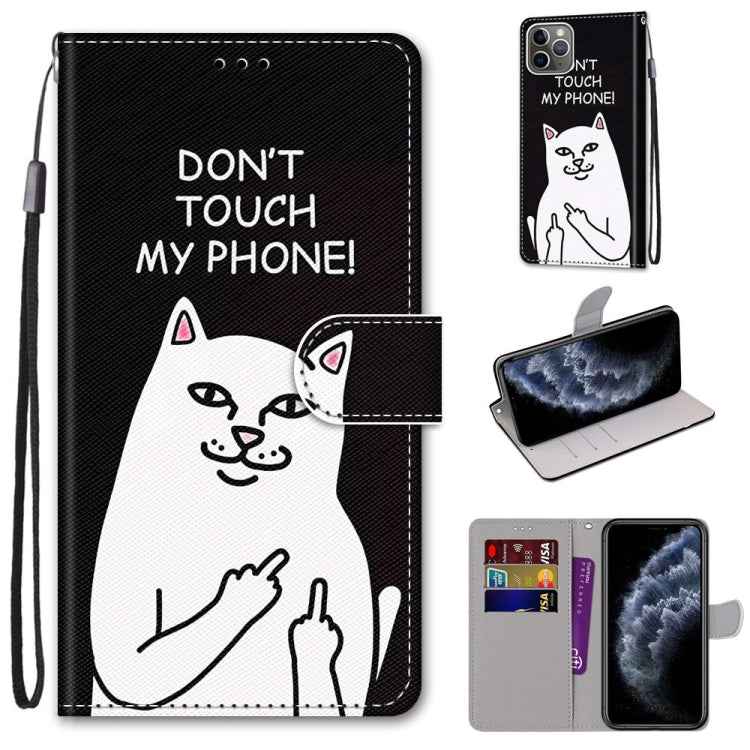 Coloured Drawing Cross Texture Horizontal Flip PU Leather Case with Holder & Card Slots & Wallet & Lanyard, For iPhone 11, For iPhone 11 Pro