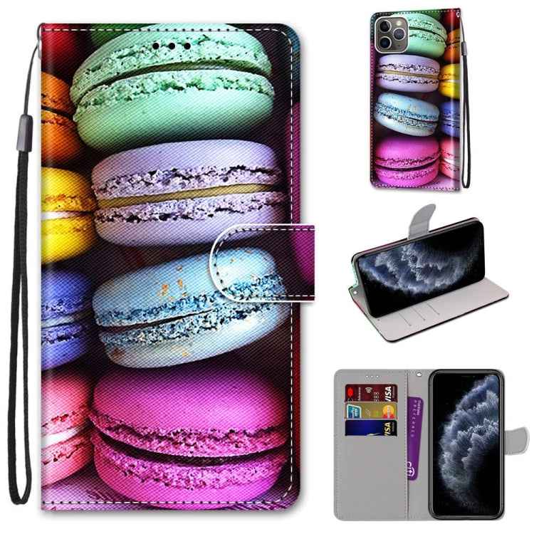 Coloured Drawing Cross Texture Horizontal Flip PU Leather Case with Holder & Card Slots & Wallet & Lanyard, For iPhone 11, For iPhone 11 Pro