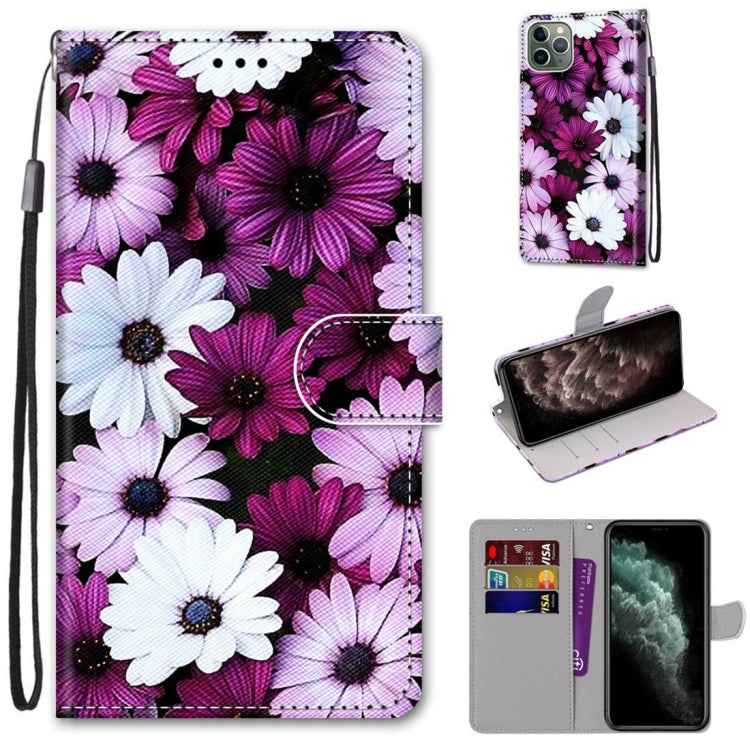 Coloured Drawing Cross Texture Horizontal Flip PU Leather Case with Holder & Card Slots & Wallet & Lanyard, For iPhone 11 Pro Max, For iPhone 12 mini