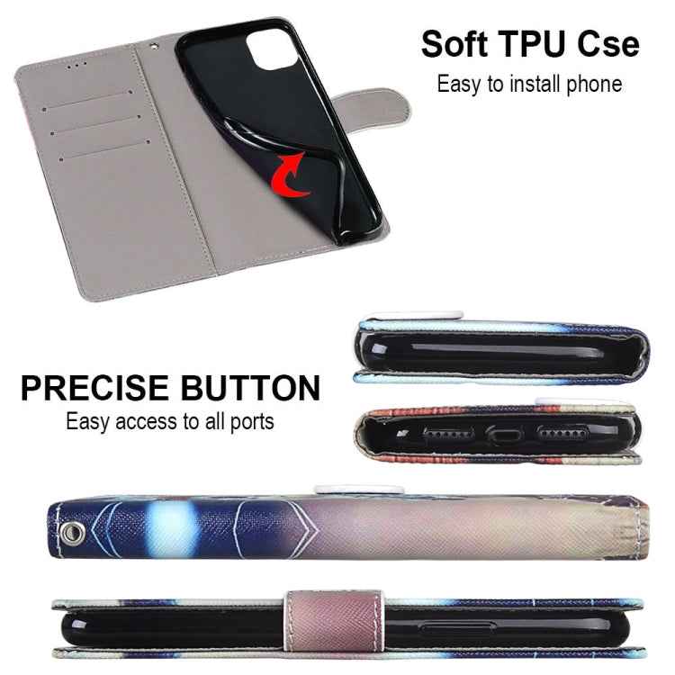Coloured Drawing Cross Texture Horizontal Flip PU Leather Case with Holder & Card Slots & Wallet & Lanyard, For iPhone 12 / 12 Pro, For iPhone 12 Pro Max
