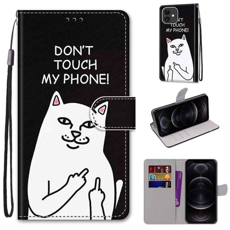 Coloured Drawing Cross Texture Horizontal Flip PU Leather Case with Holder & Card Slots & Wallet & Lanyard, For iPhone 12 / 12 Pro, For iPhone 12 Pro Max