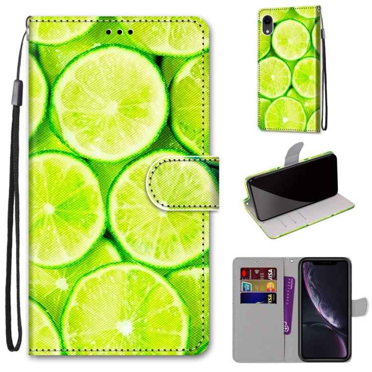 Coloured Drawing Cross Texture Horizontal Flip PU Leather Case with Holder & Card Slots & Wallet & Lanyard, For iPhone XS / X, For iPhone XR
