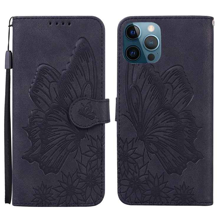 Retro Skin Feel Butterflies Embossing Horizontal Flip Leather Case with Holder & Card Slots & Wallet, For iPhone 12 Pro Max, For iPhone XR, For iPhone X / XS, For iPhone XS Max