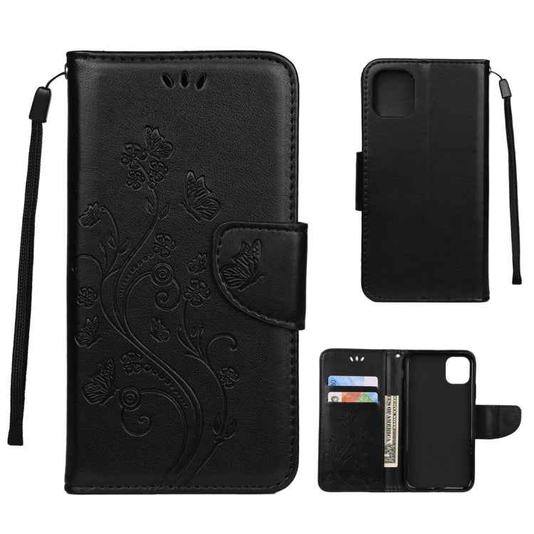 Butterfly Flower Pattern Horizontal Flip Leather Case with Holder & Card Slots & Wallet