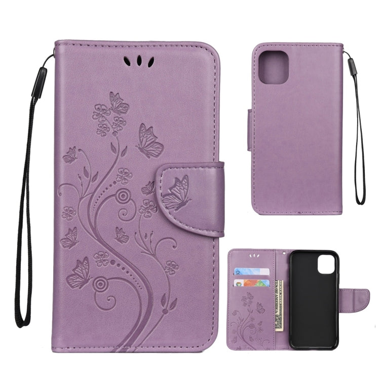 Butterfly Flower Pattern Horizontal Flip Leather Case with Holder & Card Slots & Wallet