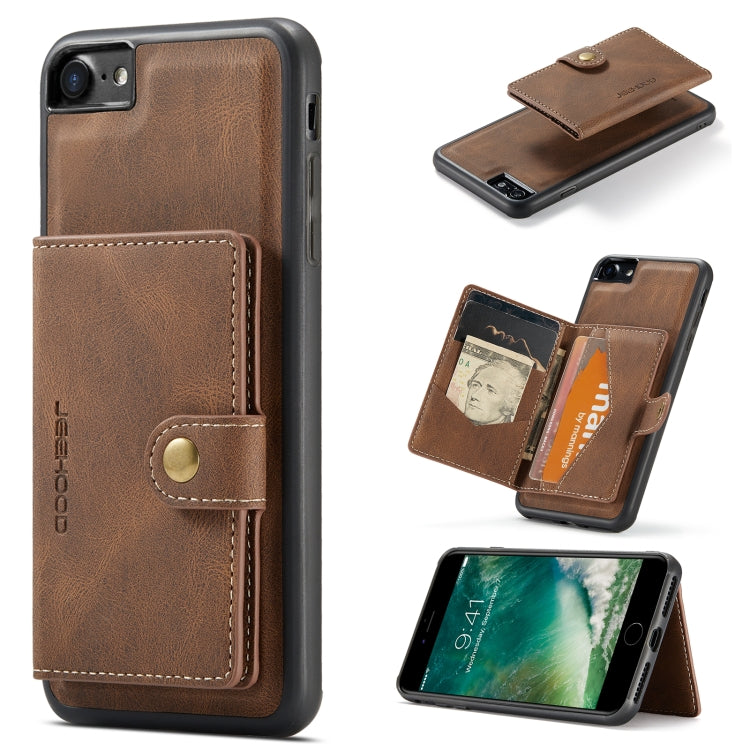 JEEHOOD Retro Magnetic Detachable Protective Case with Wallet & Card Slot & Holder, For iPhone 8 Plus & 7 Plus, For iPhone SE 2022 / SE 2020 & 8 & 7, For iPhone X / XS, For iPhone XR, For iPhone XS Max, For iPhone 11 Pro, For iPhone 11                 ...