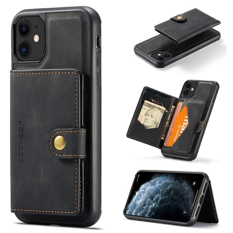 JEEHOOD Retro Magnetic Detachable Protective Case with Wallet & Card Slot & Holder, For iPhone 8 Plus & 7 Plus, For iPhone SE 2022 / SE 2020 & 8 & 7, For iPhone X / XS, For iPhone XR, For iPhone XS Max, For iPhone 11 Pro, For iPhone 11                 ...